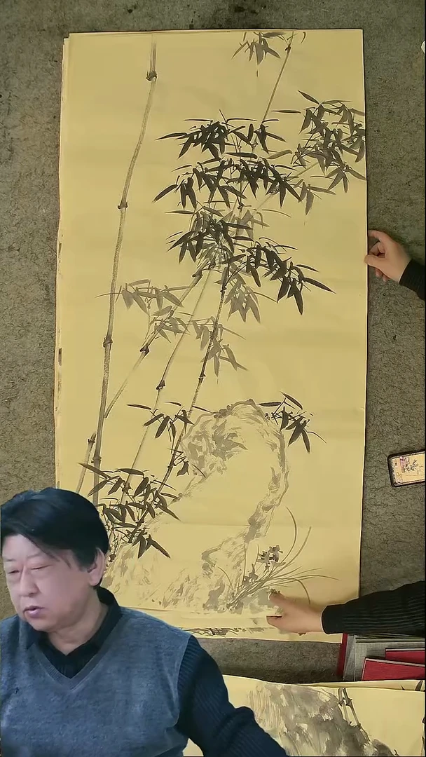 国画四尺整张  墨竹  69*138cm