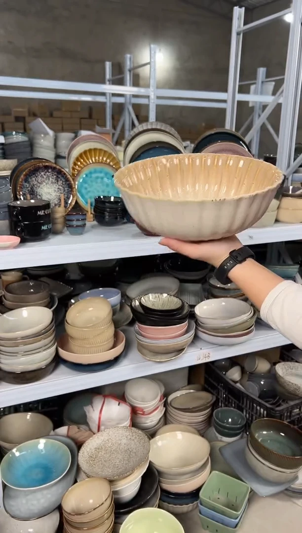 陶瓷外贸尾货瑕疵满20包邮X 汤碗