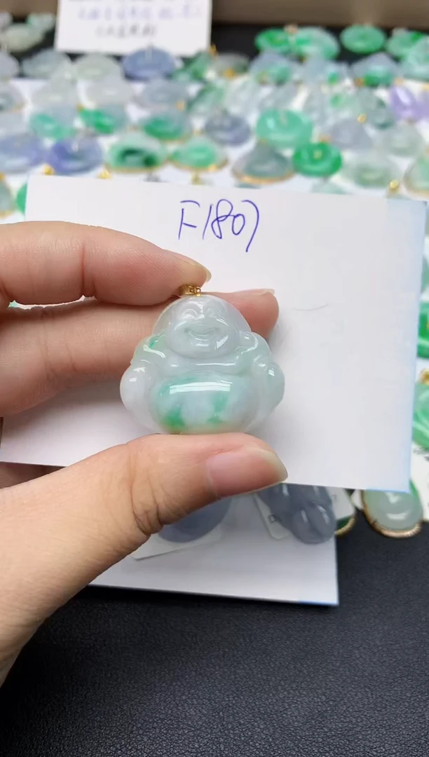 颈饰未镶嵌翡翠天然缅甸A货翡翠百元以上9元证书费自理