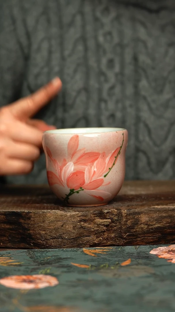 【闪购商品】杯釉下彩手工手绘同款陶器