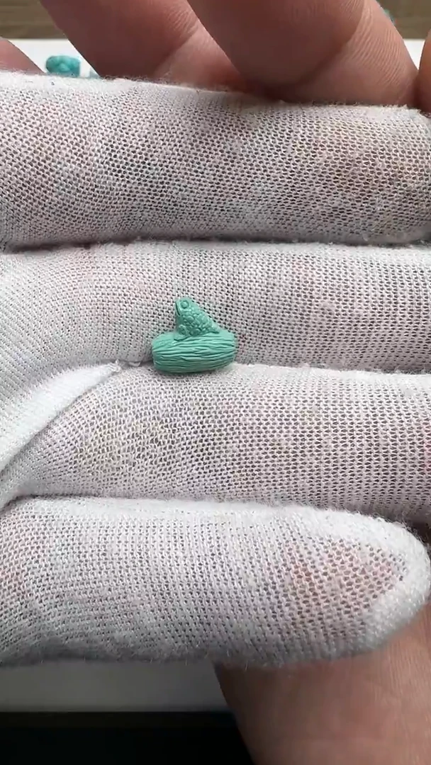 未镶嵌绿松石木桩金蟾H*X高10.9左右6.4长11.5