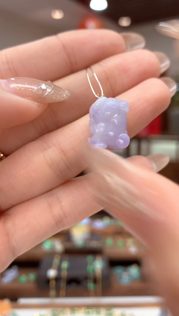 【闪购商品】翡翠吊坠(不含链)18K金镶嵌貔貅