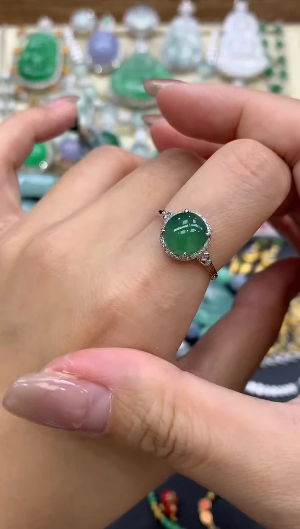 【闪购商品】翡翠戒指18K金镶嵌332-中国好珍宝