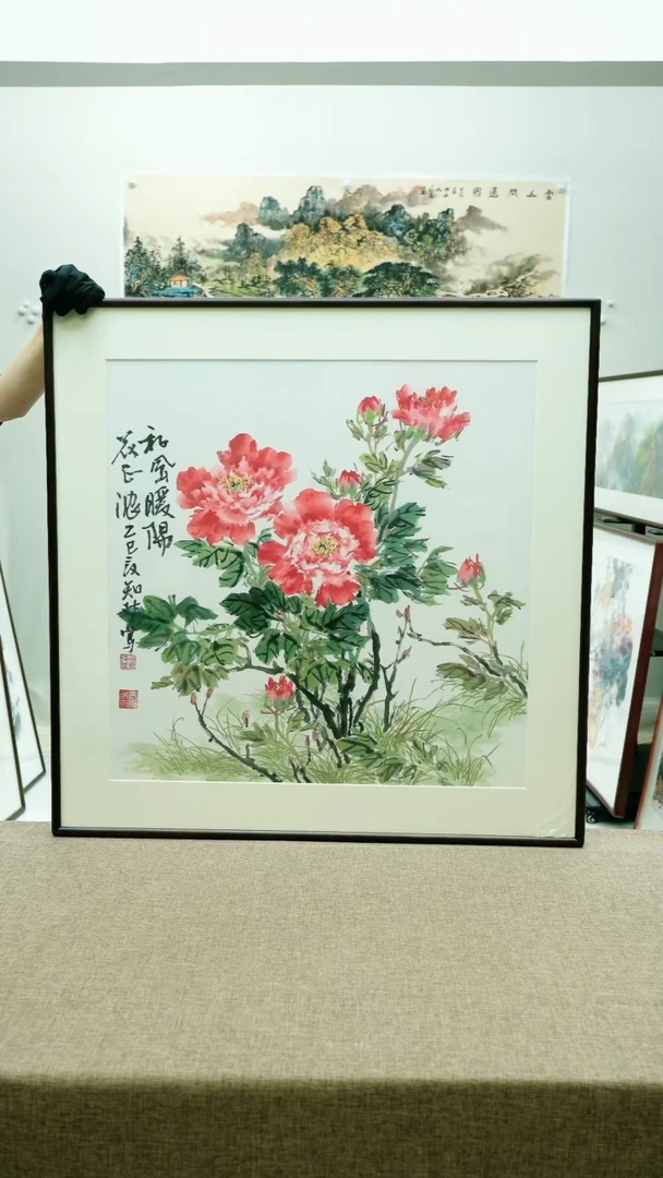 国画君*88*88知非手绘花鸟带框