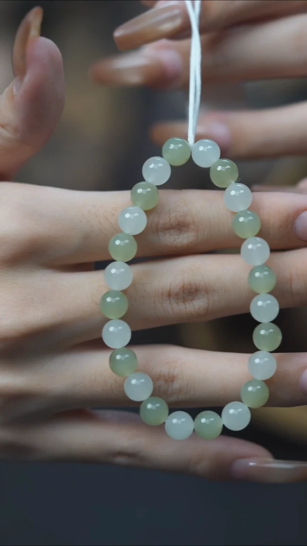 未镶嵌手串和田玉HC30182多宝冰底圆珠手串