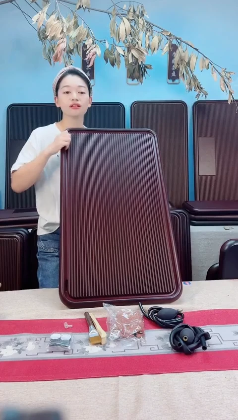 音*姐90*45*4大海红色款式茶盘