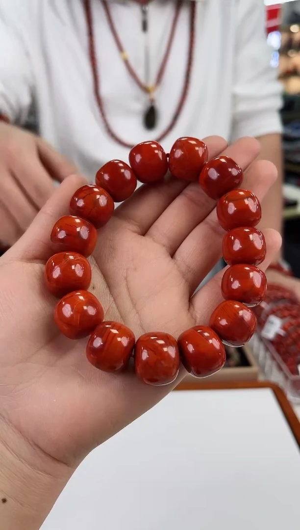 【闪购商品】南红玛瑙瓦西老型手串17+未镶嵌一个/条