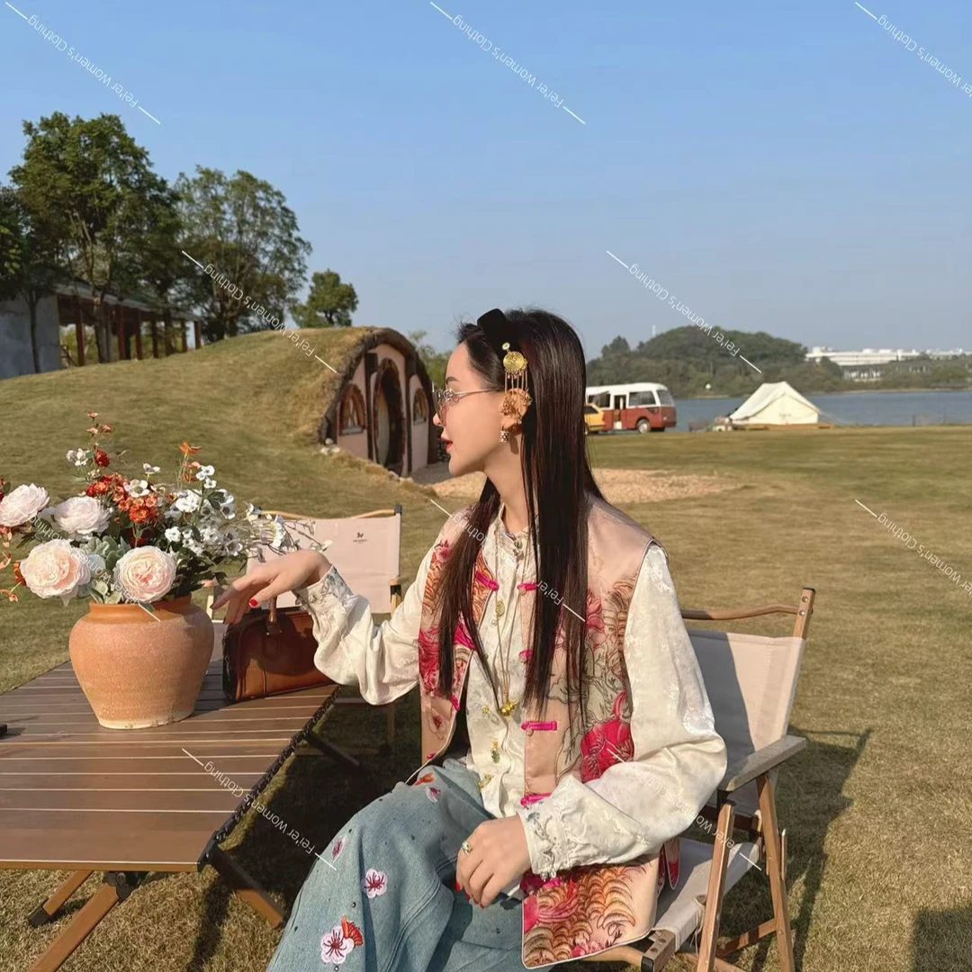 飞儿【粉凤马夹】2025新款轻奢百搭款设计感马夹