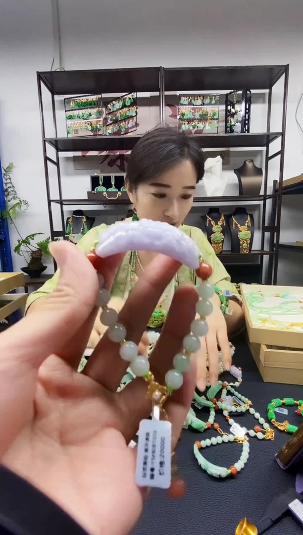 翡翠未镶嵌颈饰翡翠手串