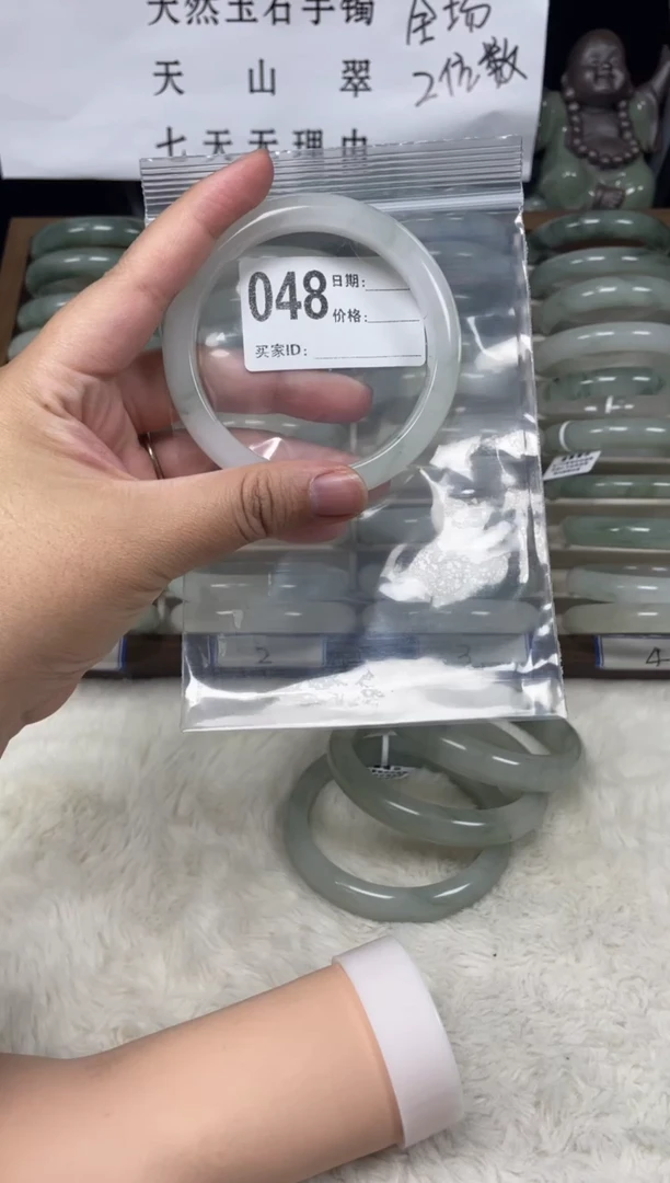石英质玉（天山翠）手镯未镶嵌048