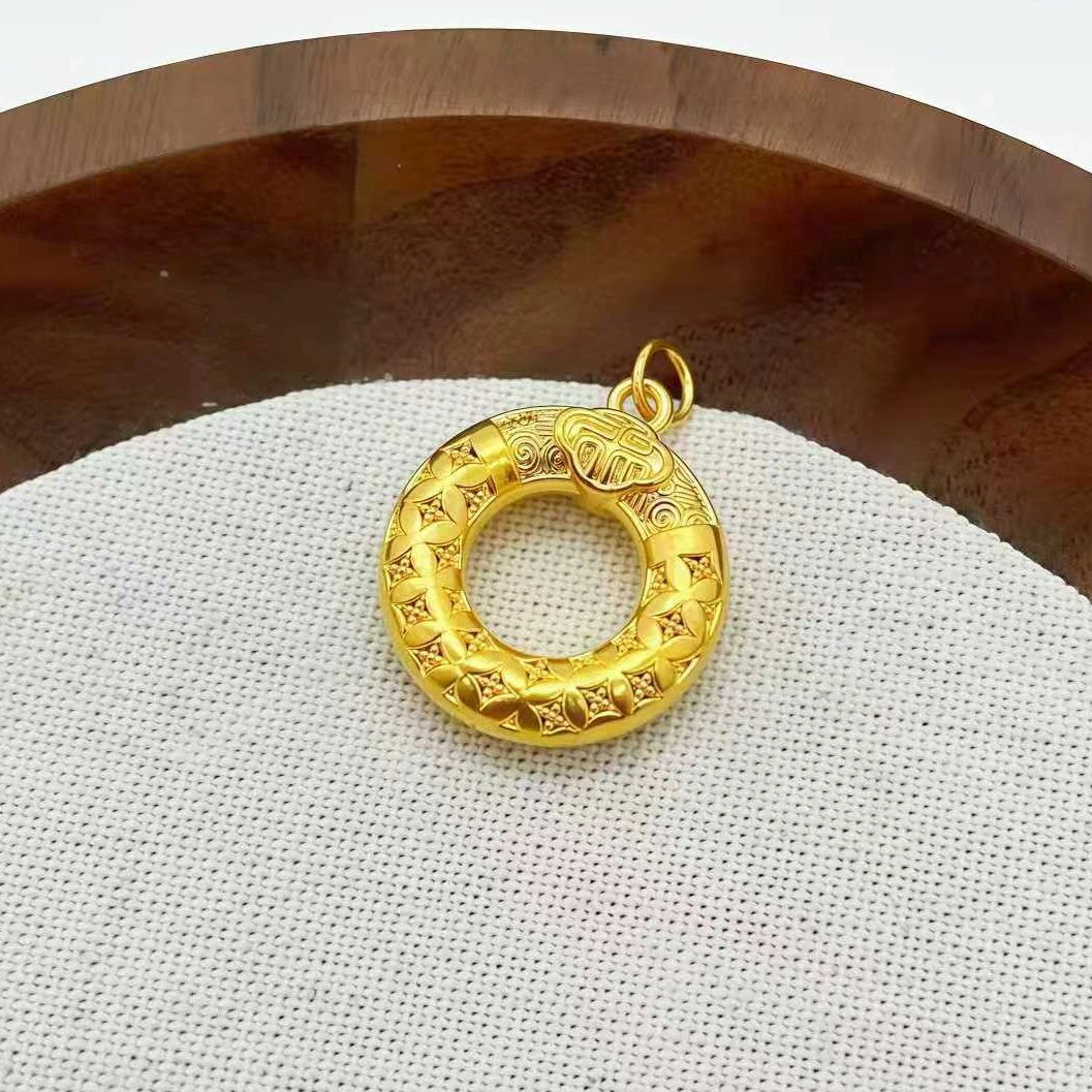足金999 福锁钱币平安扣吊坠 1.18