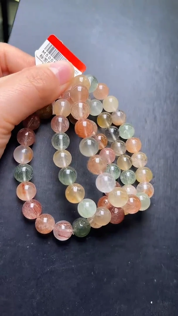 未镶嵌手串水晶彩发晶手串10m+多样性发一 M50086X