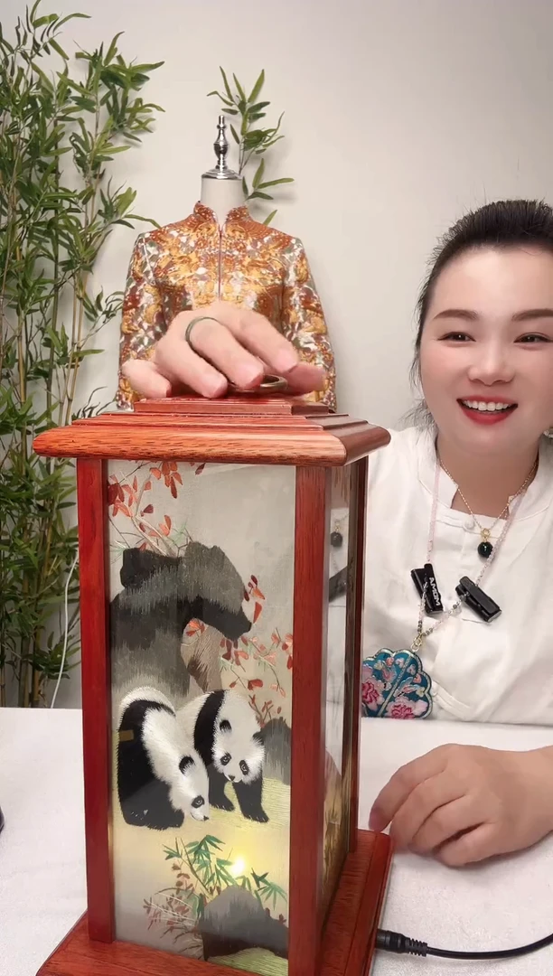 刺绣苏绣宫灯小夜灯摆台