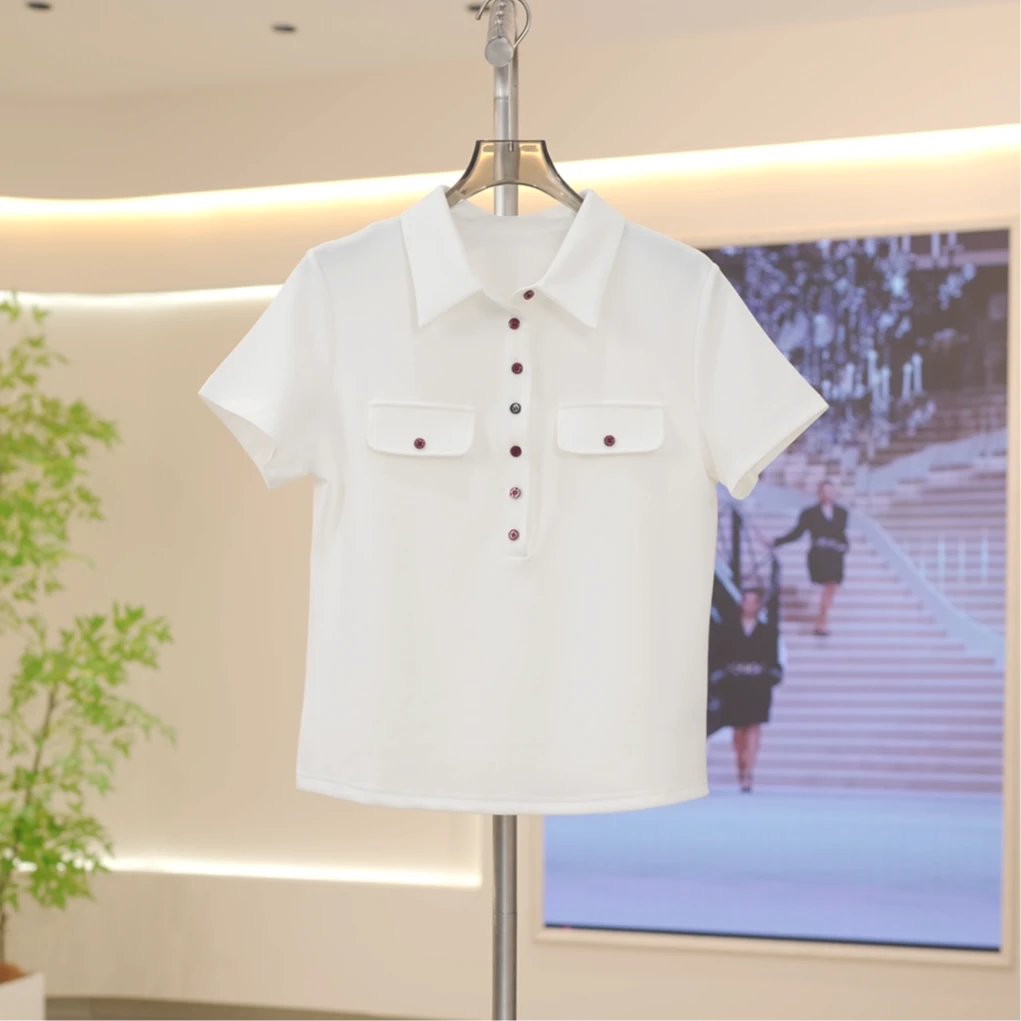 【认准正版】夏季新款时尚气质女士POLO领百搭T恤-T25012