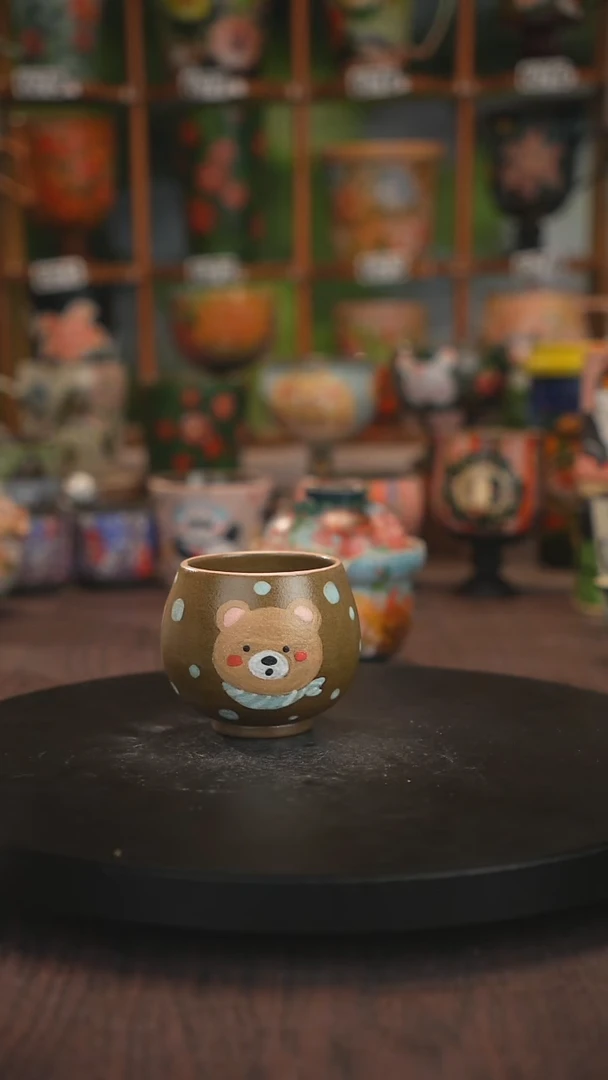 紫砂油画手绘釉下彩