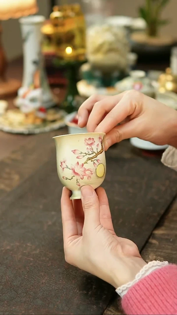 景德镇陶瓷杯碗柴烧多人