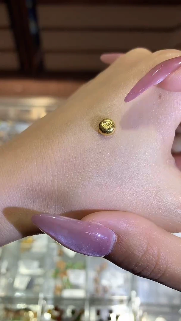 【闪购商品】定制足金吊坠(不含链)金豆子吊坠