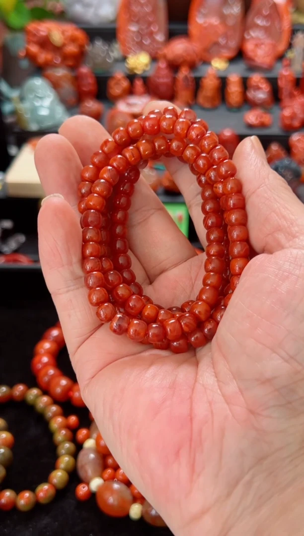 未镶嵌手链南红玛瑙没***忙手串