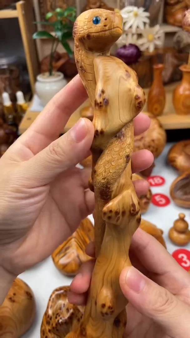 木春**意太行崖柏精品蛇棍