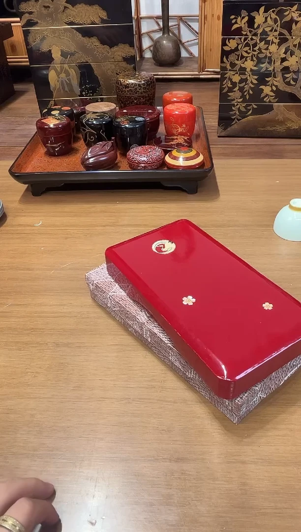 螺钿文盒 大漆漆器大漆漆器