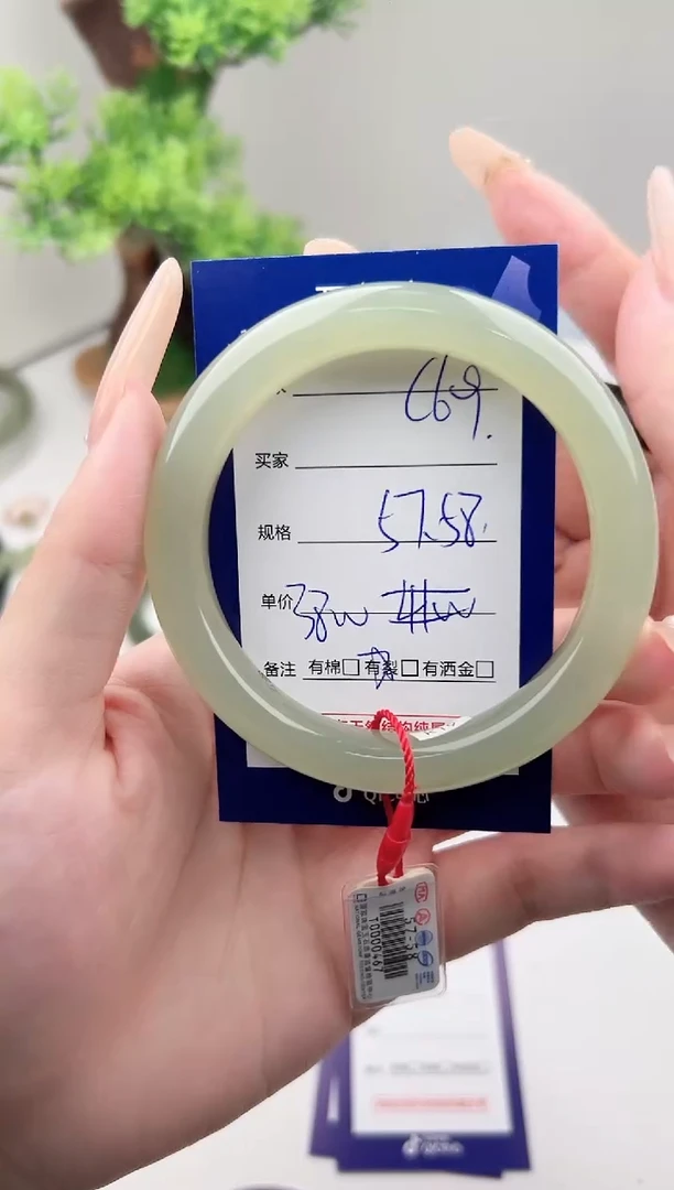未镶嵌手镯和田玉微色差C69