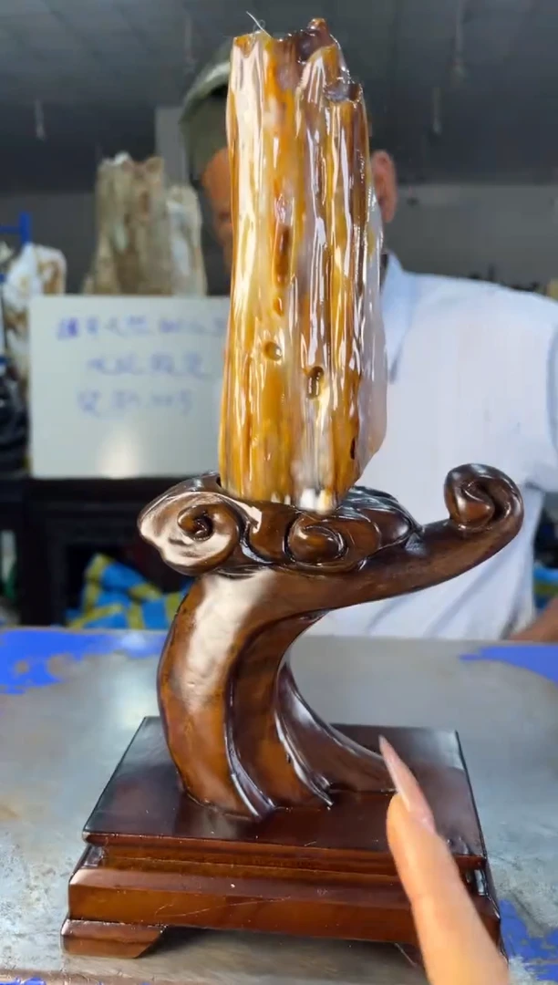 未镶嵌摆件硅化玉24