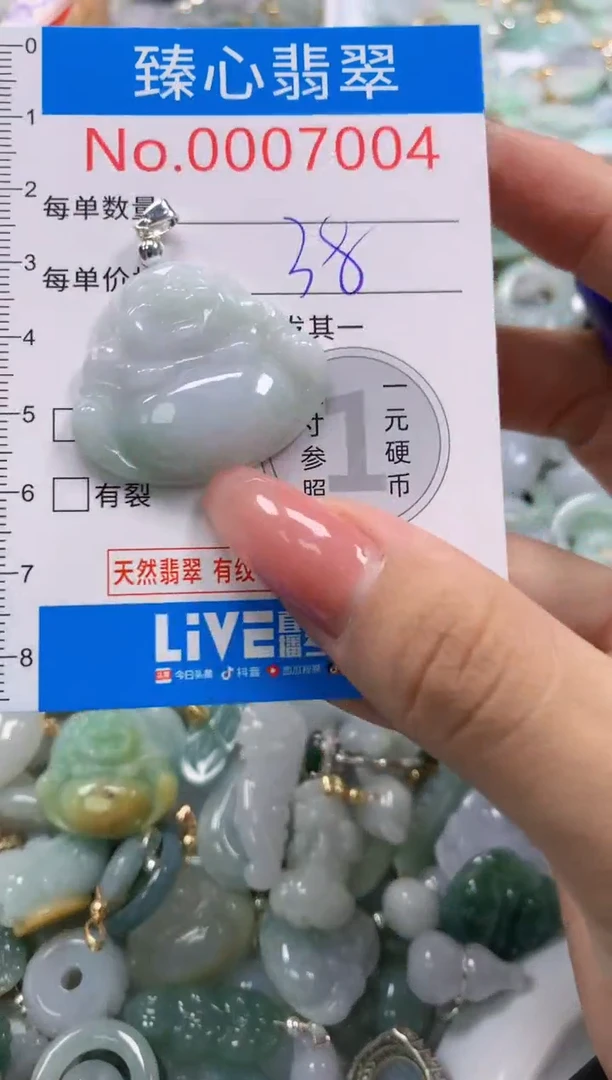 翡翠未镶嵌颈饰7004
