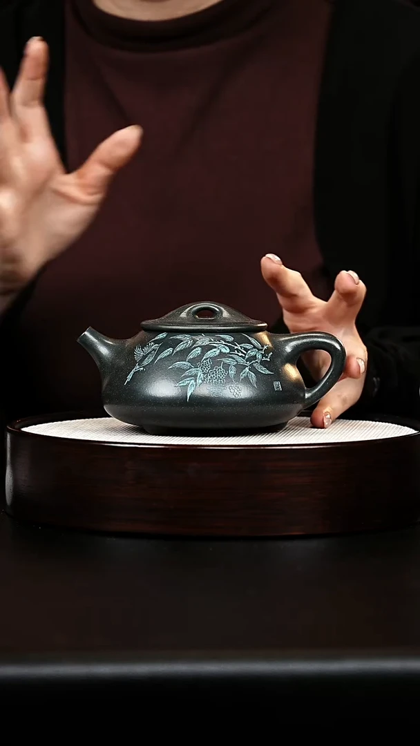 茶壶紫砂石瓢壶 1