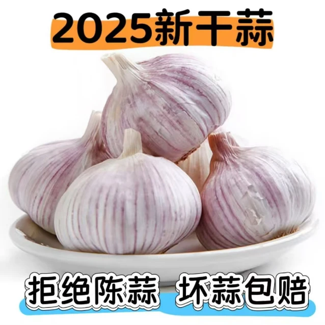 【新干蒜】2025年农家新干蒜紫白皮蒜香味十足饱满辛辣多汁无农残