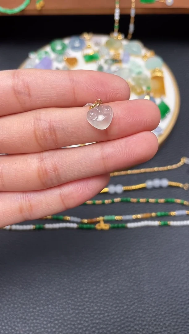 【闪购商品】翡翠吊坠(不含链)18K金镶嵌一个  JK128