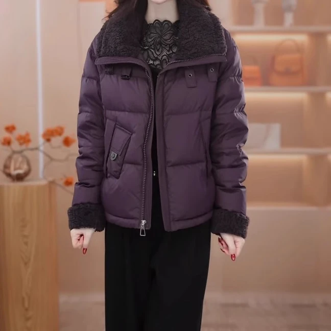 【羽绒服】妍2025年冬季新款时尚气质加厚保暖短款羽绒服#25-B83