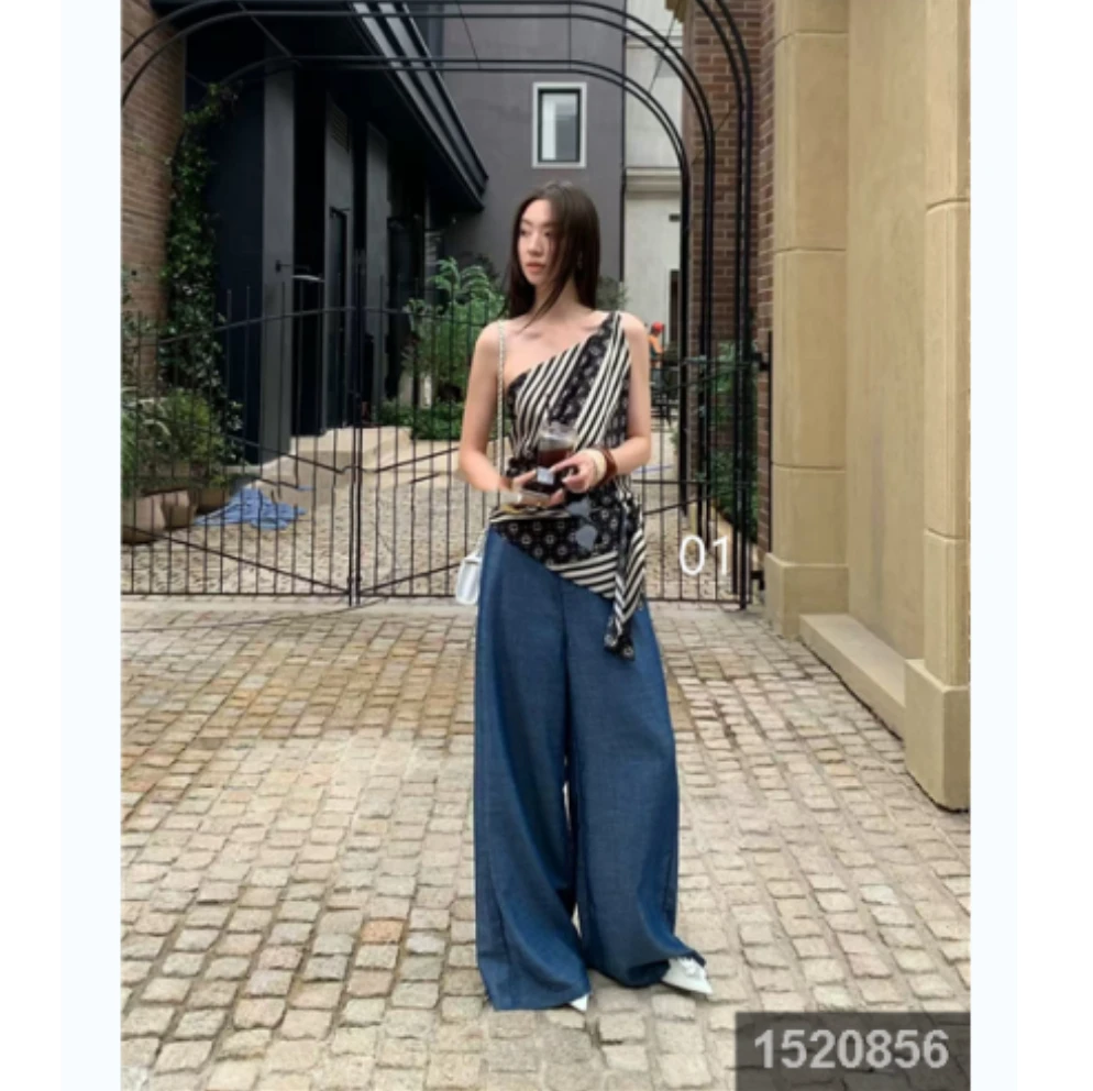 小妳XiaoNi———（新款夏斜肩上衣1520856）