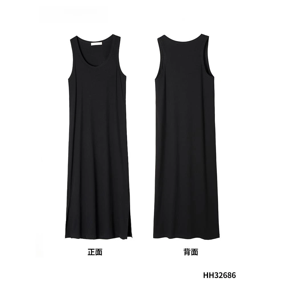 25春夏薄款孕妇裙优可丝宽松打底长裙大码背心裙针织罗文HH32686