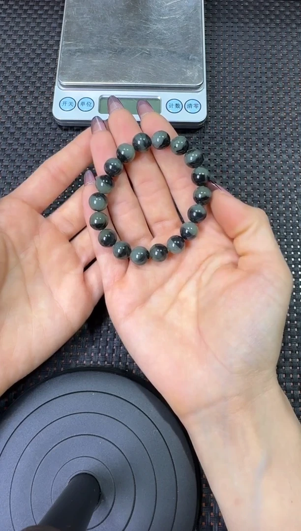 未镶嵌手串和田玉若羌料卡10手串