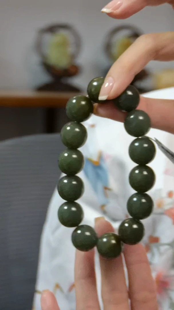 和田玉未镶嵌手串圆珠