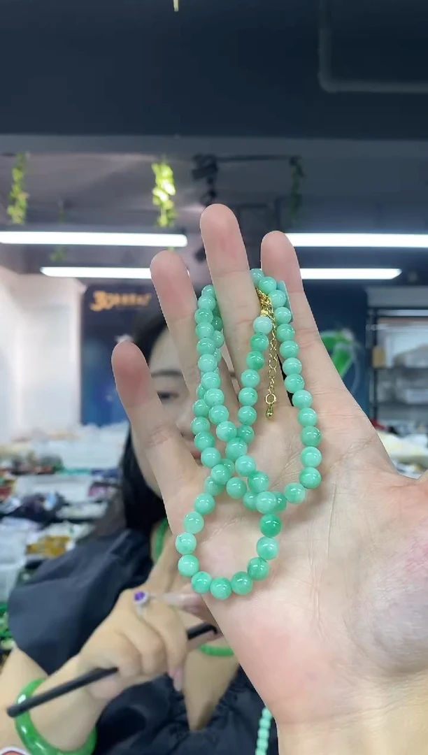 项链未镶嵌翡翠多样性发其一颜色微差