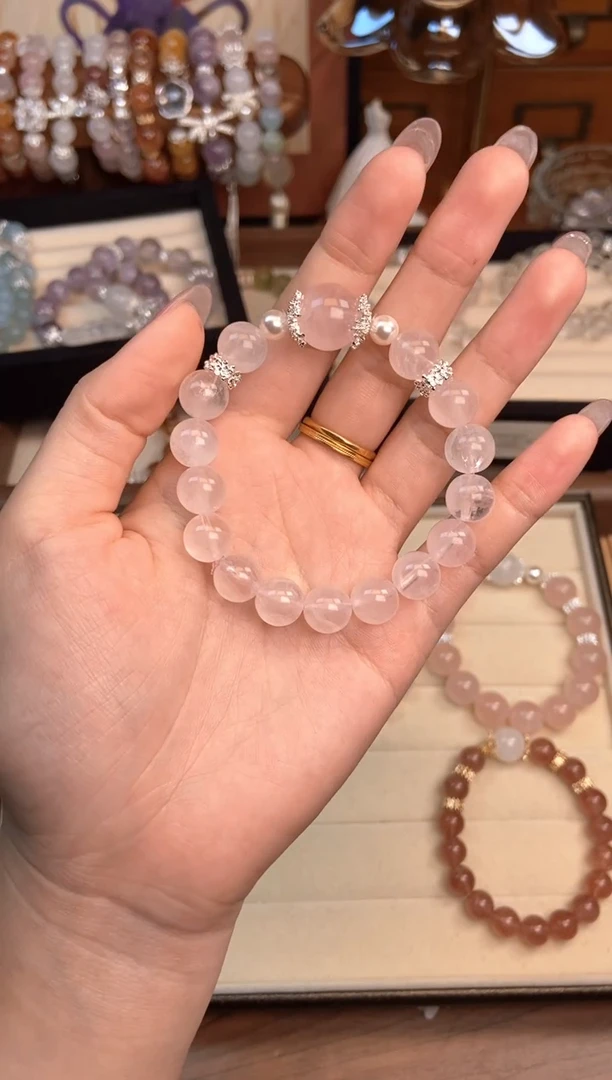 【闪购商品】水晶手链未镶嵌粉水晶