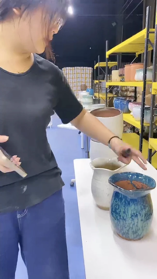 宜兴紫砂粗陶花盆16/20