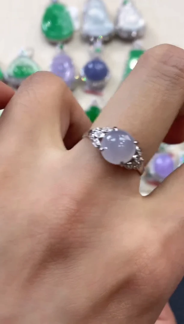 【闪购商品】翡翠戒指18K金镶嵌B28多样性一件发货有色差