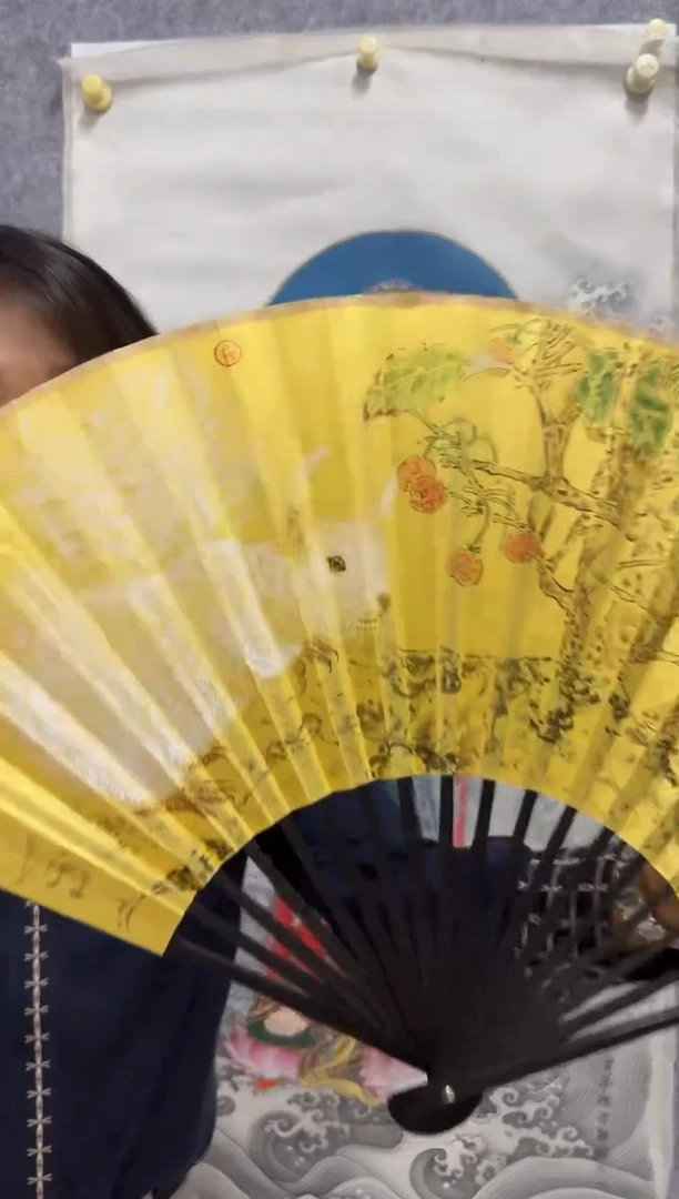 折扇1炳山艺术-----扇子裴玲霞绘画作品