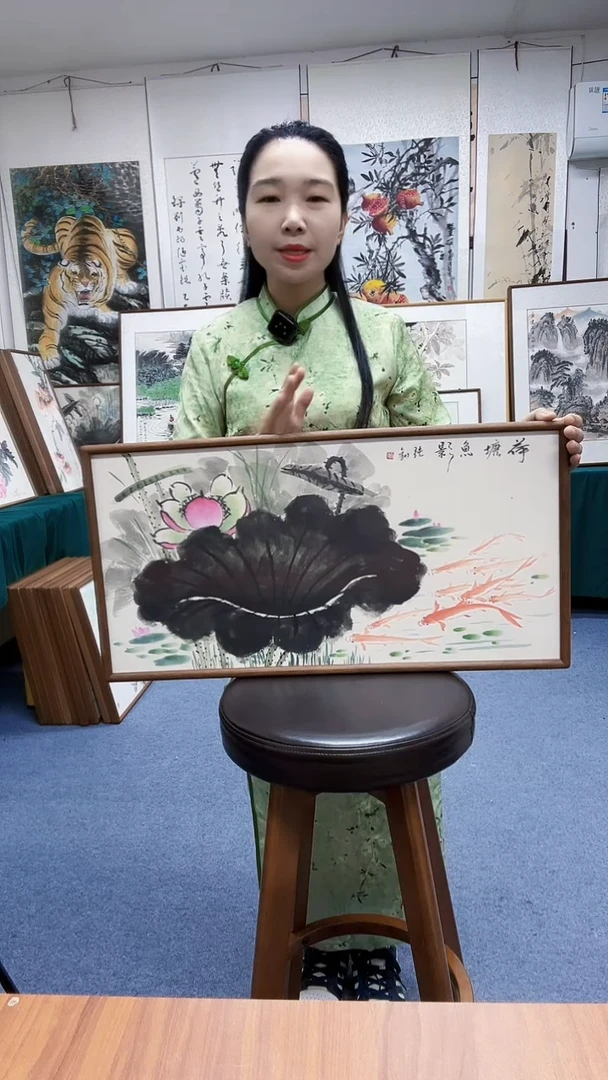 国画35*68实木画框顺丰包邮手绘横版