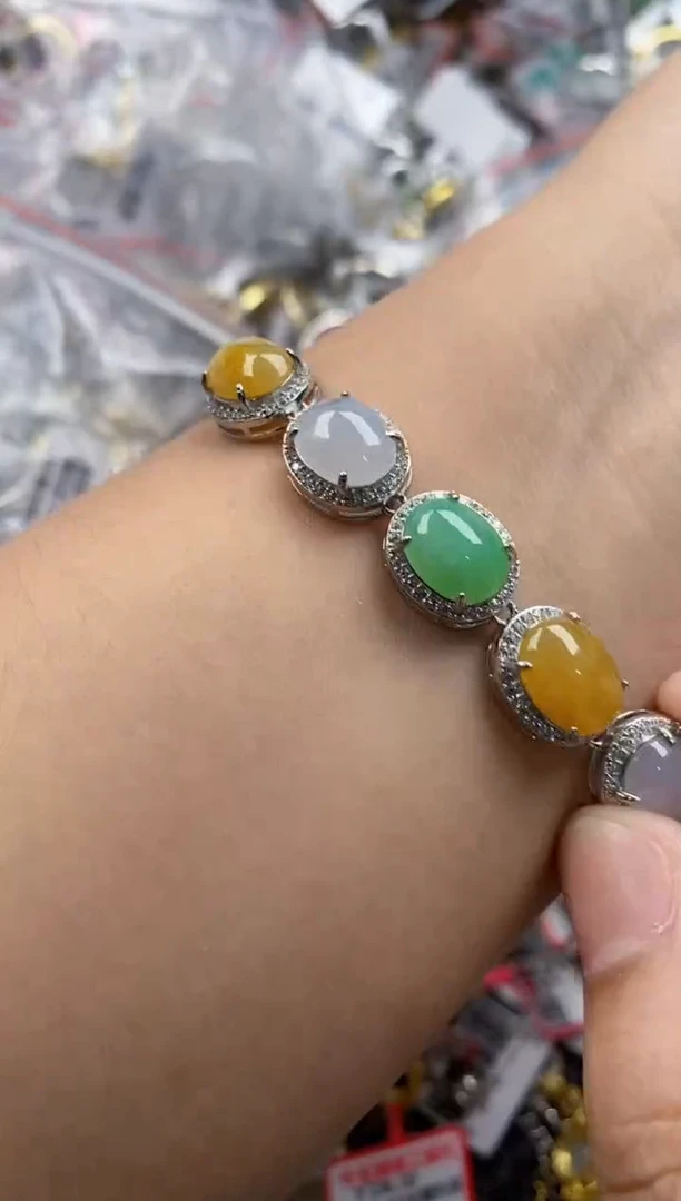 银S925镶嵌戒指翡翠555    3