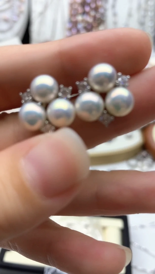 未镶嵌淡水珍珠耳饰多样性发其一