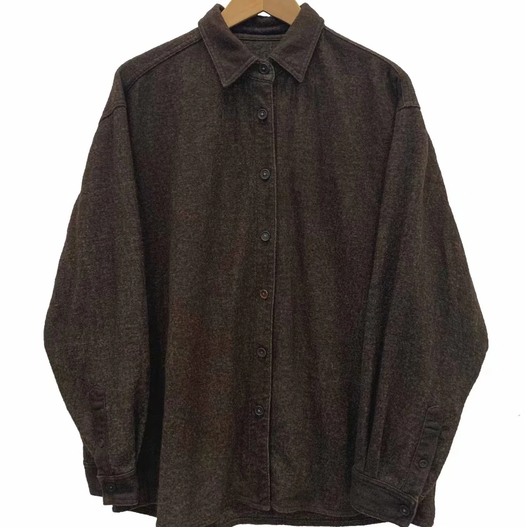 深深一刻左岸迷香休闲男款中性衬衣黑色牛仔衬衫Z24FW9015