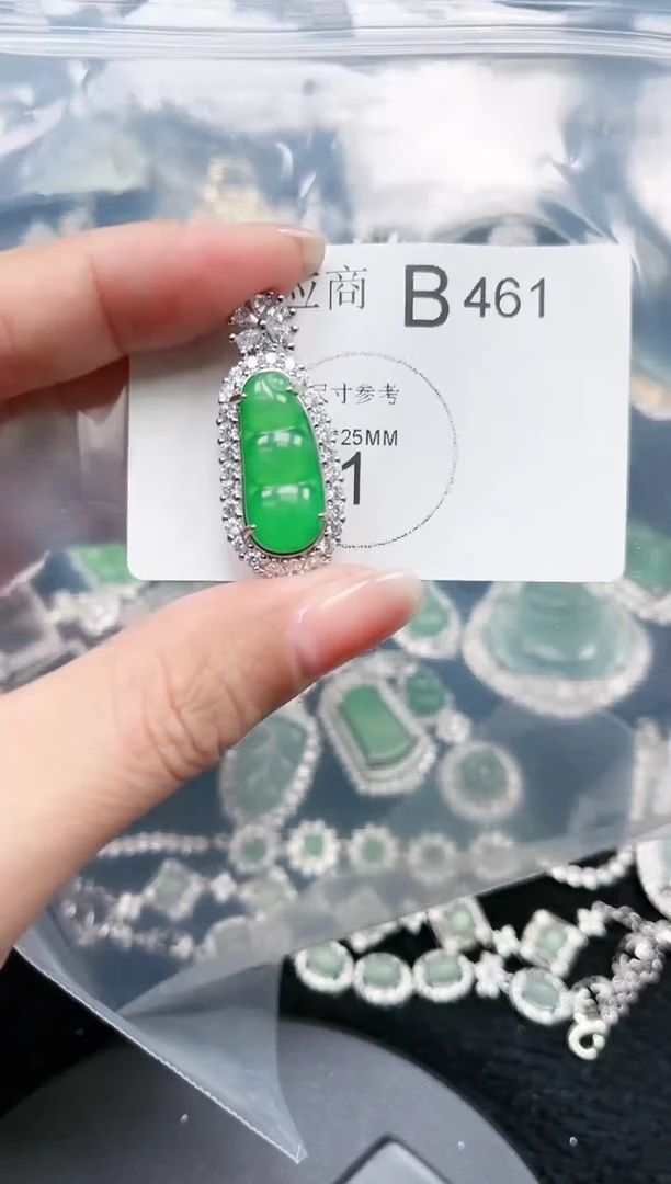 【闪购商品】翡翠颈饰未镶嵌赠皮绳461