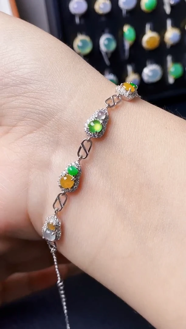 银S925镶嵌戒指翡翠3790