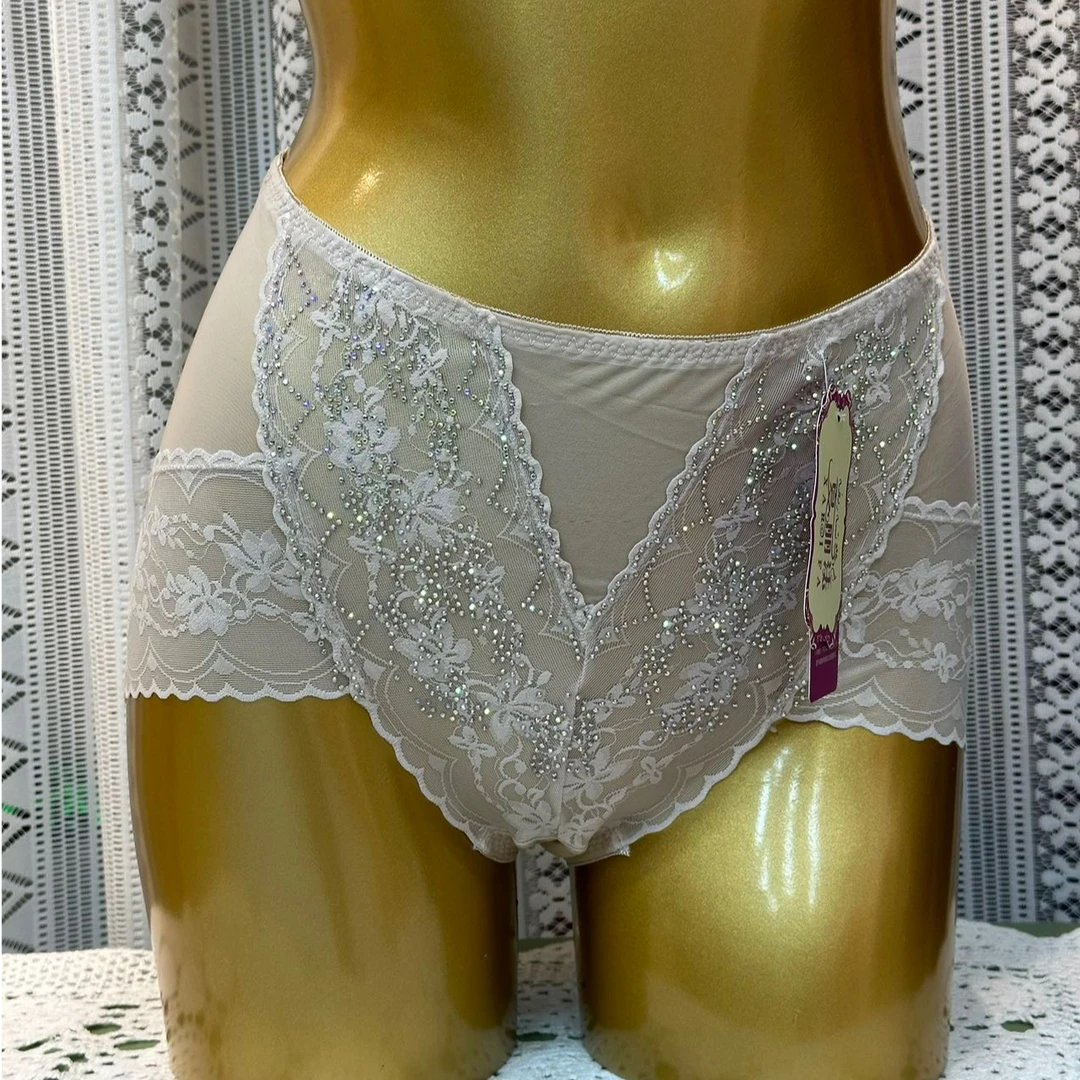xarifa烫钻性感蕾丝女士大码高腰内裤时尚舒适9737