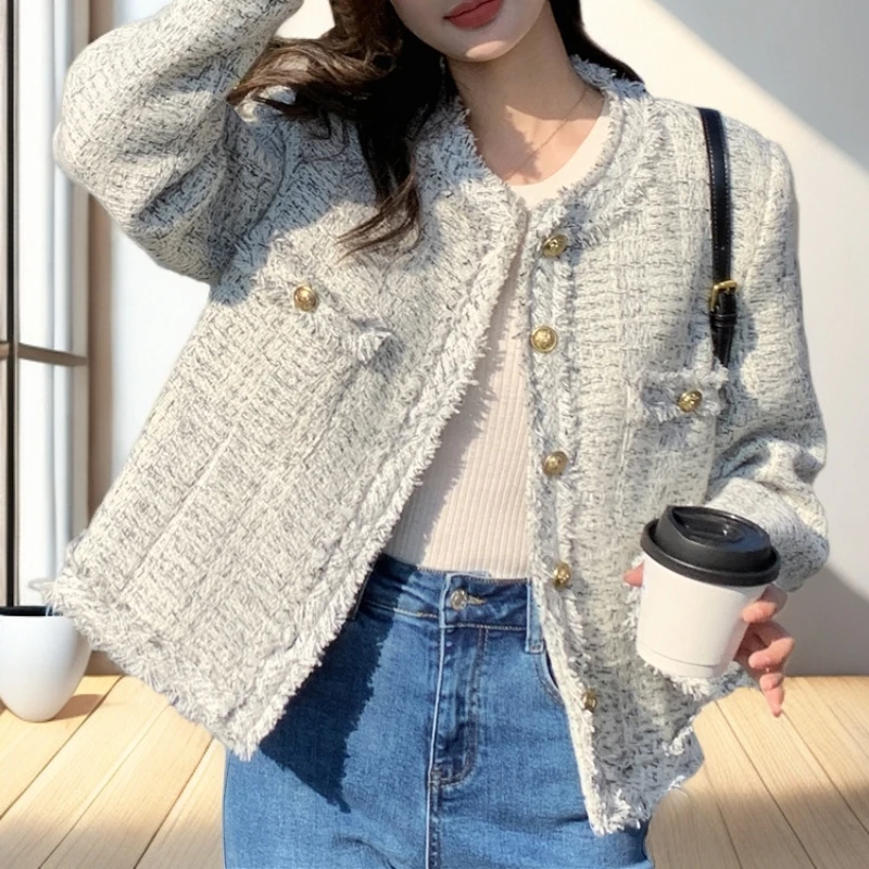 锡特帕第爆款小香风外套女新款高端小个子秋款法式名媛设计感上衣