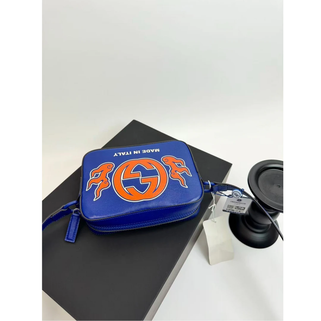 99新 GUCCI/古驰 【小考拉】GUCCI 蓝色新年限定相机斜挎包