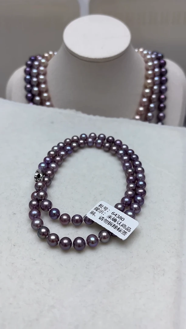 银S925镶嵌项链淡水珍珠项链  119